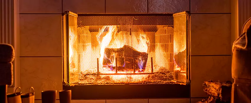 Mendota Hearth Landscape Fireplace Installation in Ronkonkoma, New York